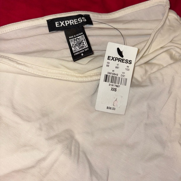 Express Cream Off-Shoulder Top - Picture 3 of 3